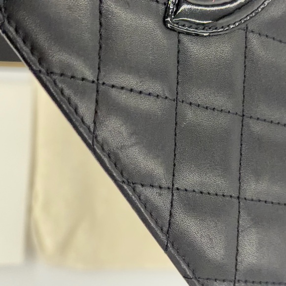 CHANEL Cambon Quilted Checkbook Wallet w/Bright Pink Interior and Entrupy COA - Picture 12 of 15